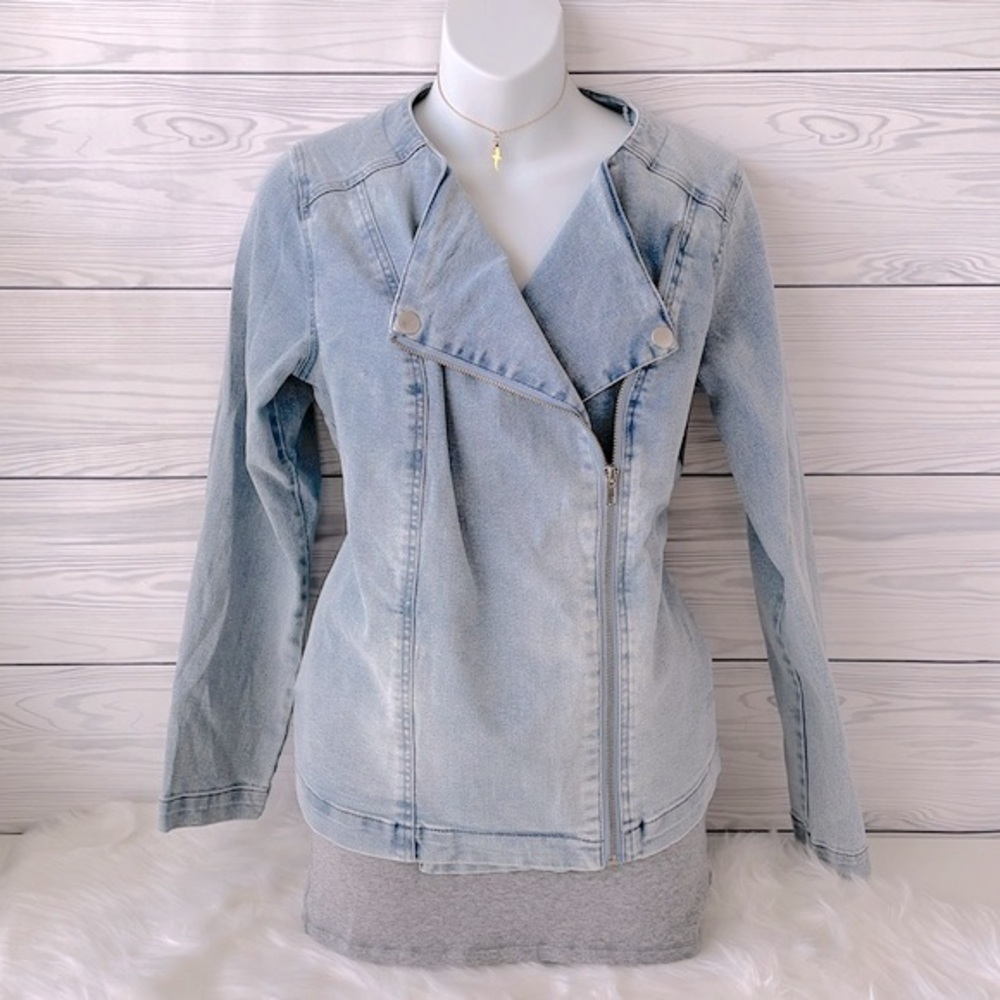 Women’s Motto Style Jean Jacket‎